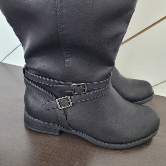 NEW Easy Street Baby Plus Plus Womens Size 7.5 Wide Calf Black Riding Boots 5CT - Picture 5 of 10